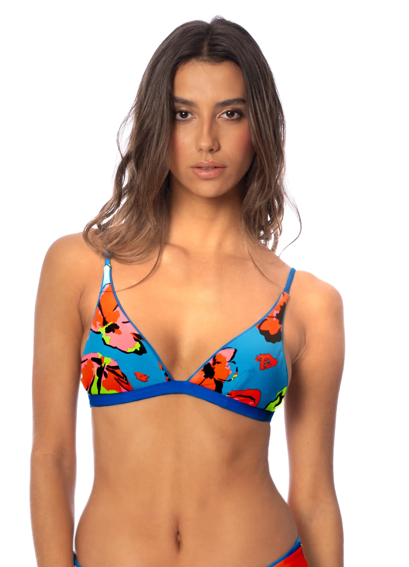 Maaji Ocean Blue Ivy Fixed Triangle Bikini Top