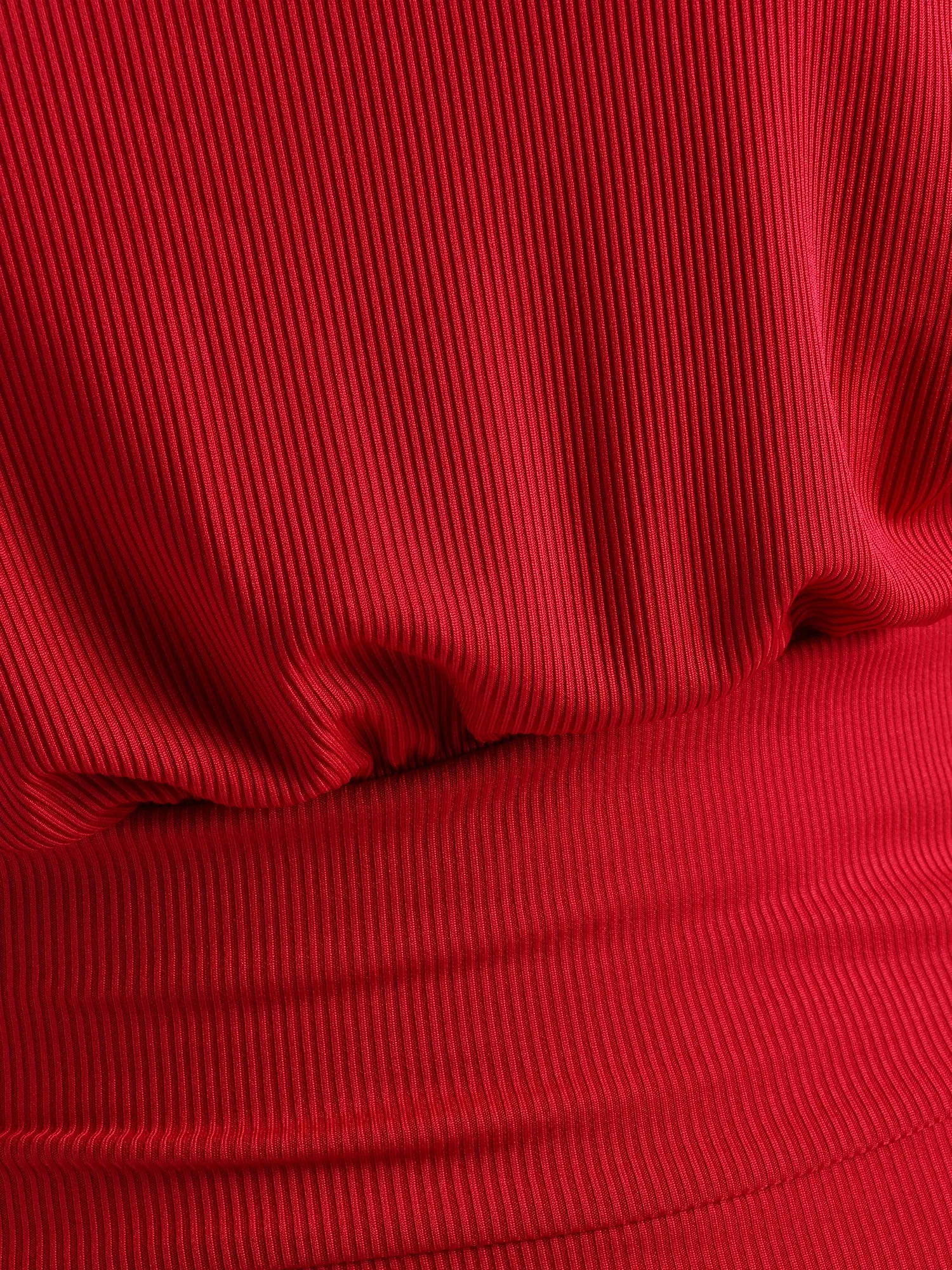 Midsize Slim Fit Ribbed Batwing Sleeve Dress