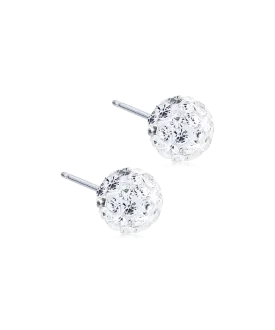 Natural Titanium Crystal Ball 6mm Skin Friendly Earrings Ireland