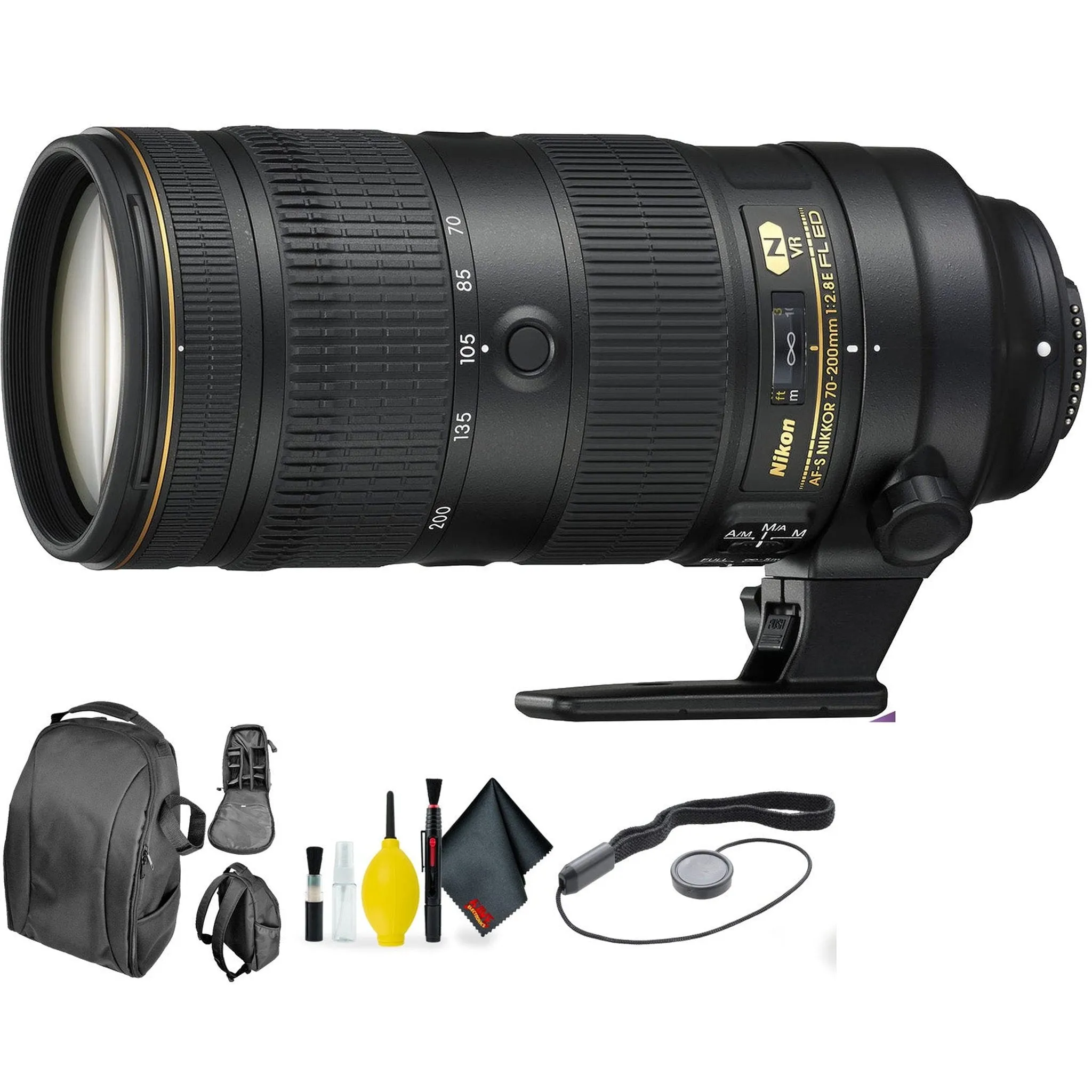 Nikon AF-S NIKKOR 70-200mm f/2.8E FL ED VR Lens   Deluxe Lens Cleaning Kit Value Bundle