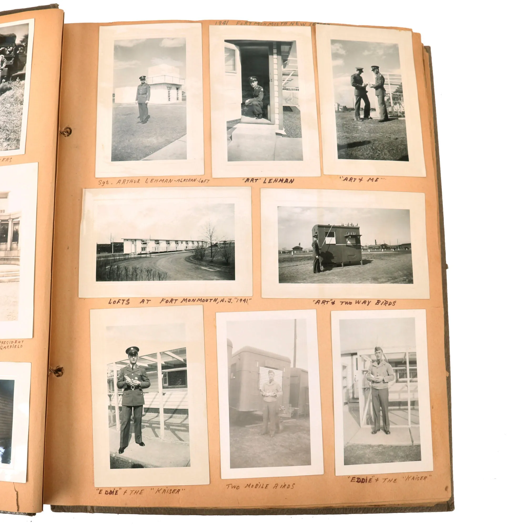 Original U.S. WWII Extensive Pigeon Breeding Group Scrapbook with Patch & Currency Collection - Over 200 Photographs