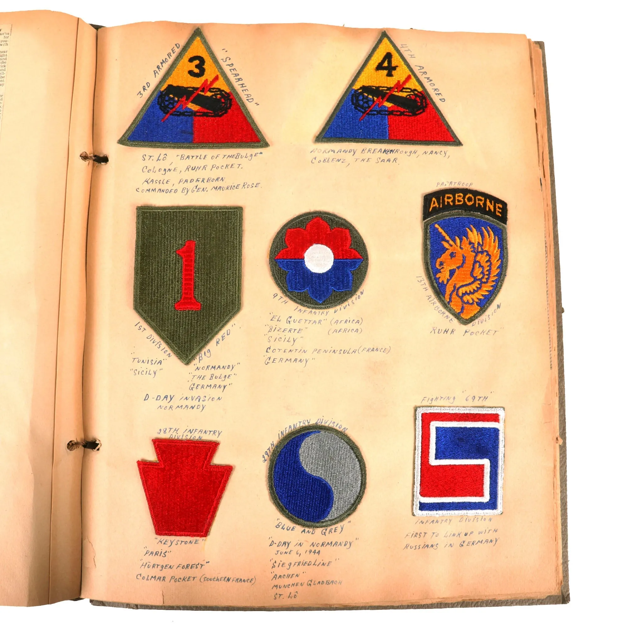 Original U.S. WWII Extensive Pigeon Breeding Group Scrapbook with Patch & Currency Collection - Over 200 Photographs
