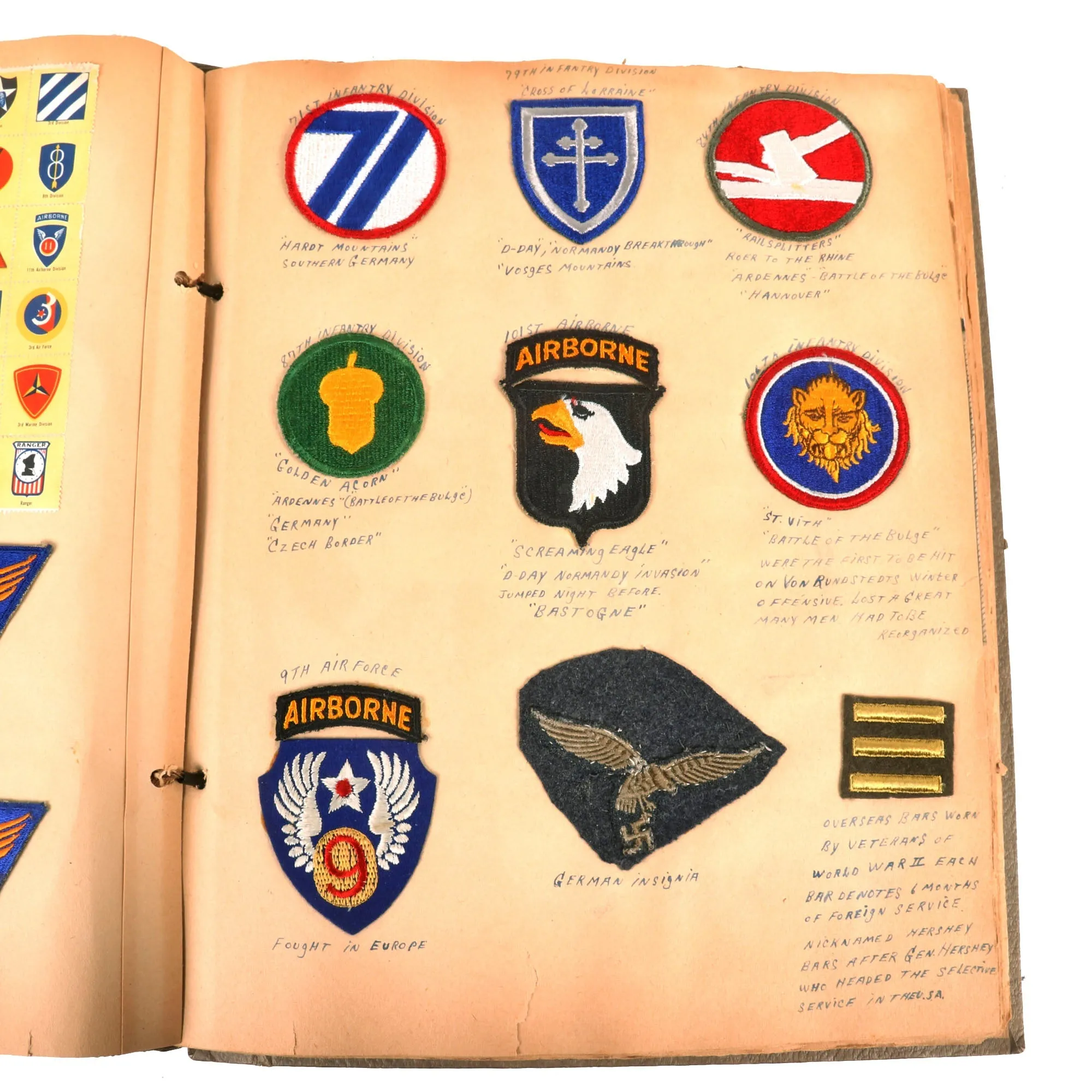 Original U.S. WWII Extensive Pigeon Breeding Group Scrapbook with Patch & Currency Collection - Over 200 Photographs