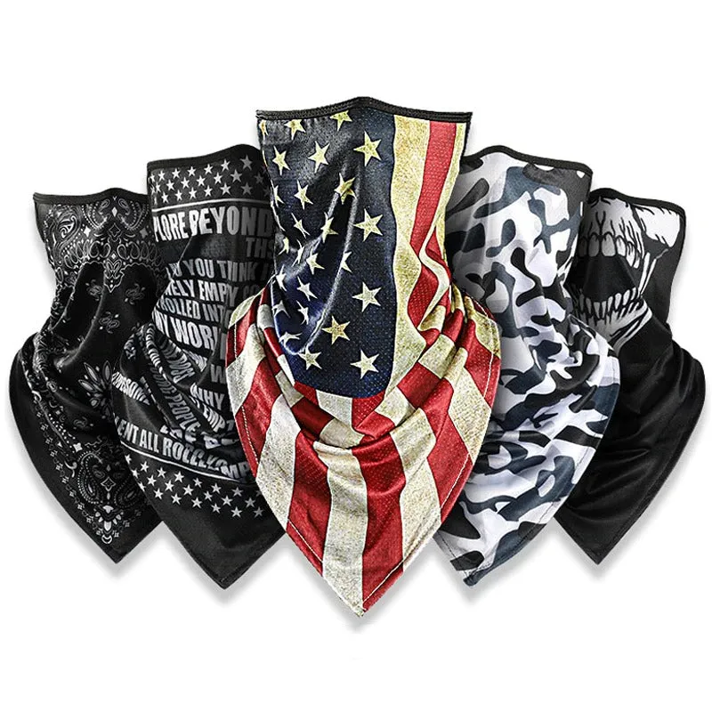 Outdoor Scarf Mask with Variety Print / Head Bandanas, Face Masks for Men and Women