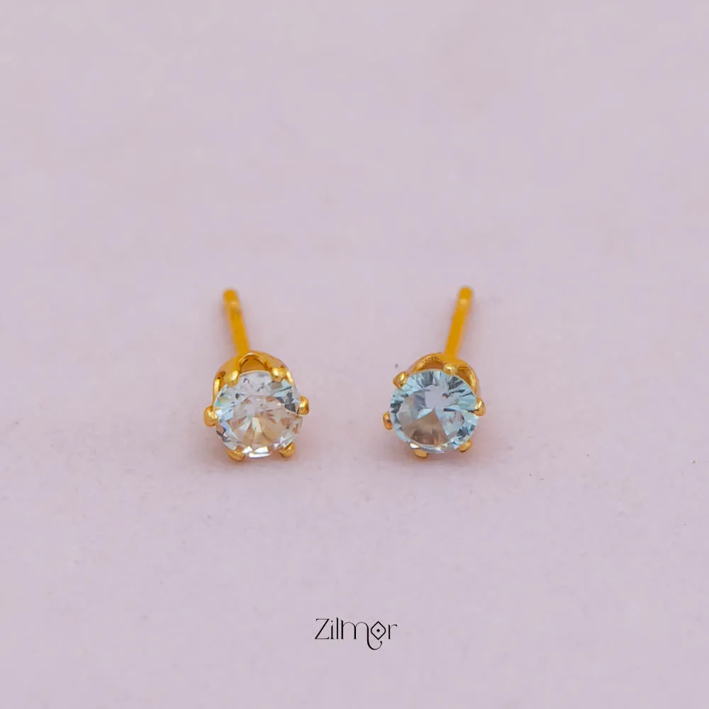 PE101849  - Gold tone AD Stone Combo stud Earrings