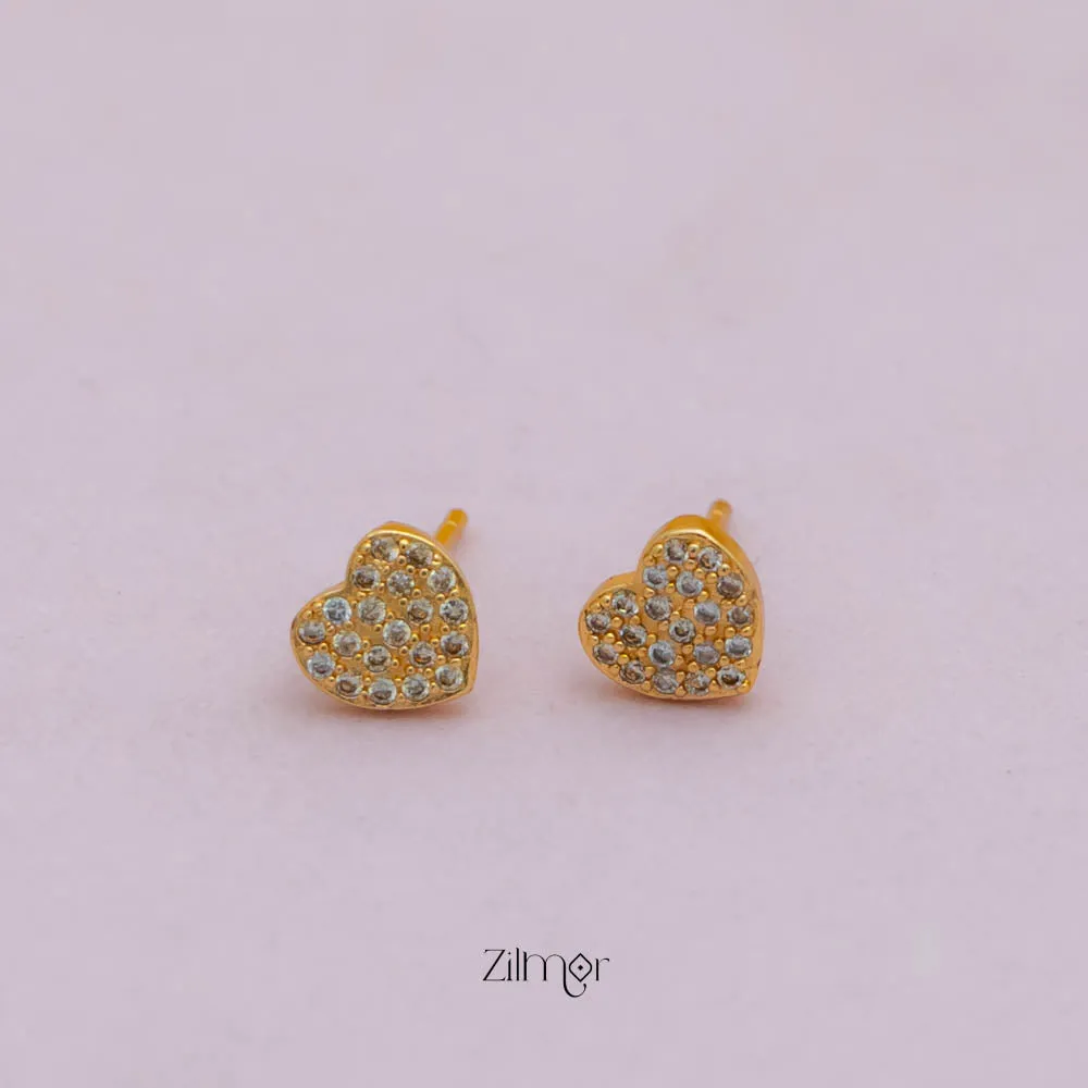 PE101849  - Gold tone AD Stone Combo stud Earrings