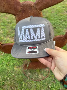 Purple Mama Checkered on Silver Hat