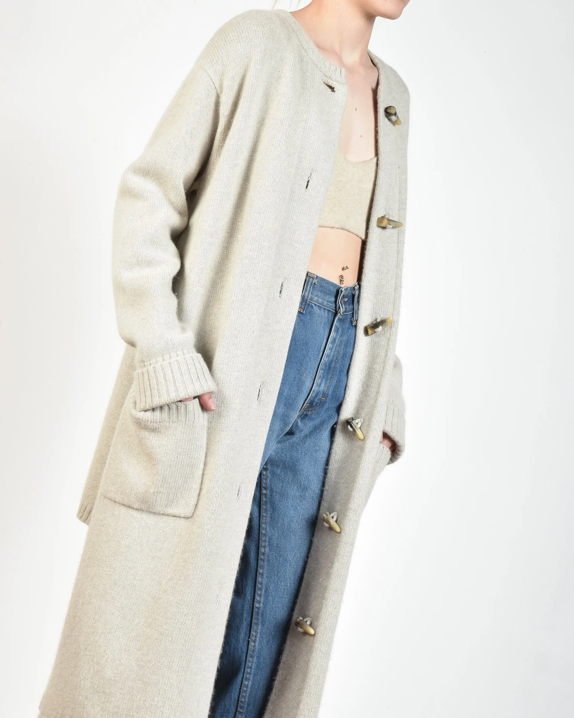 Ralph Lauren Toggle Cardi with Scarf