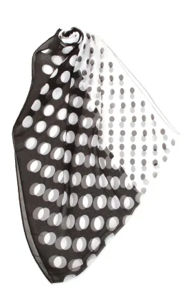 SPOS4916 Two Tone Polka Dot  Oblong Scarf