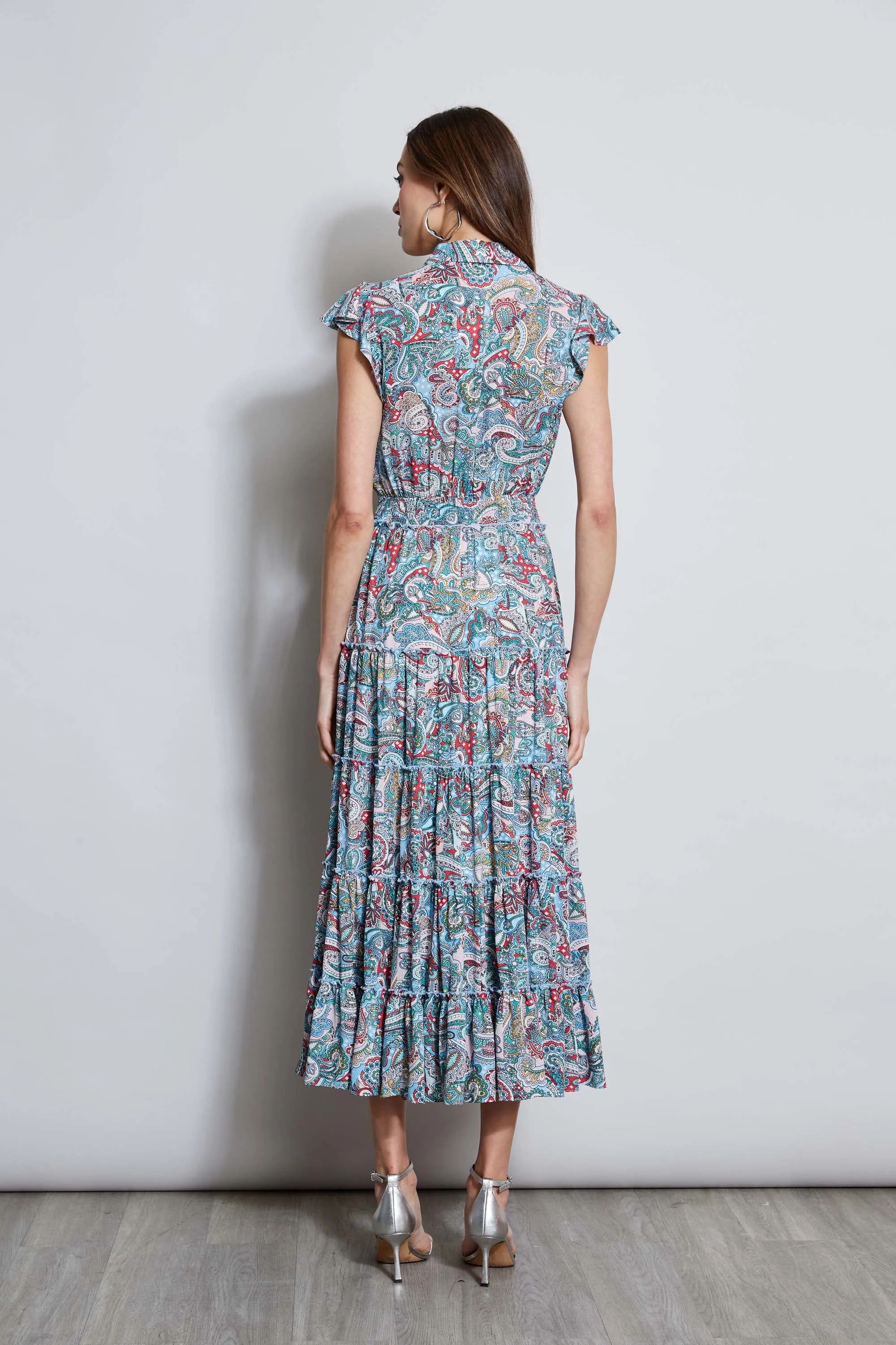 T-Tahari Paisley Midi Dress