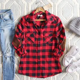 The Patches & Plaid Flannel in Red