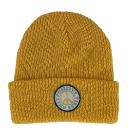 Tiny Whales - Positive Vibes Beanie in Vintage Gold