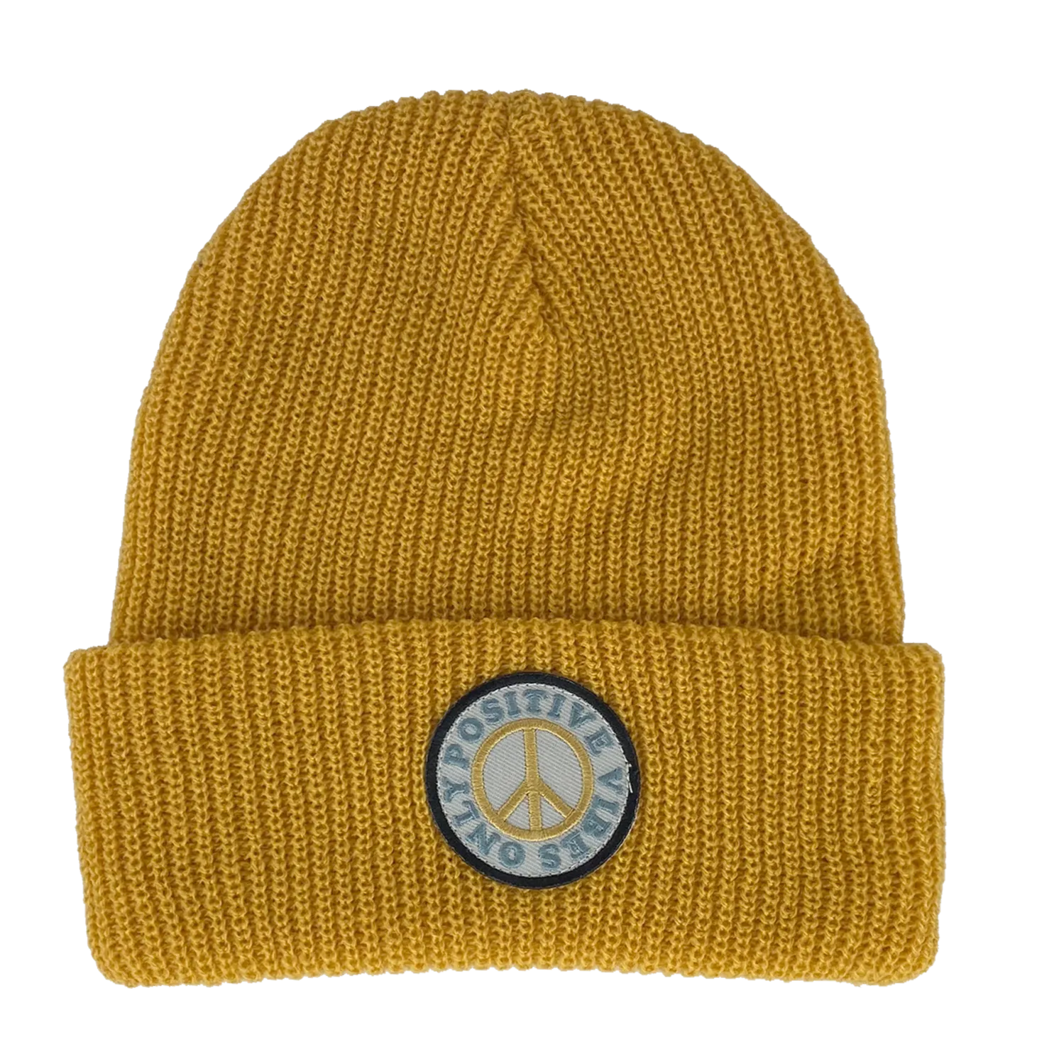 Tiny Whales - Positive Vibes Beanie in Vintage Gold