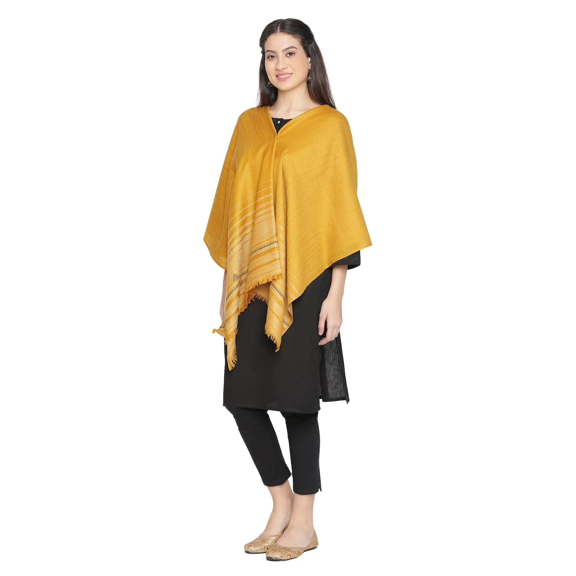 Triangle Dream Woolen Dobby Shawl