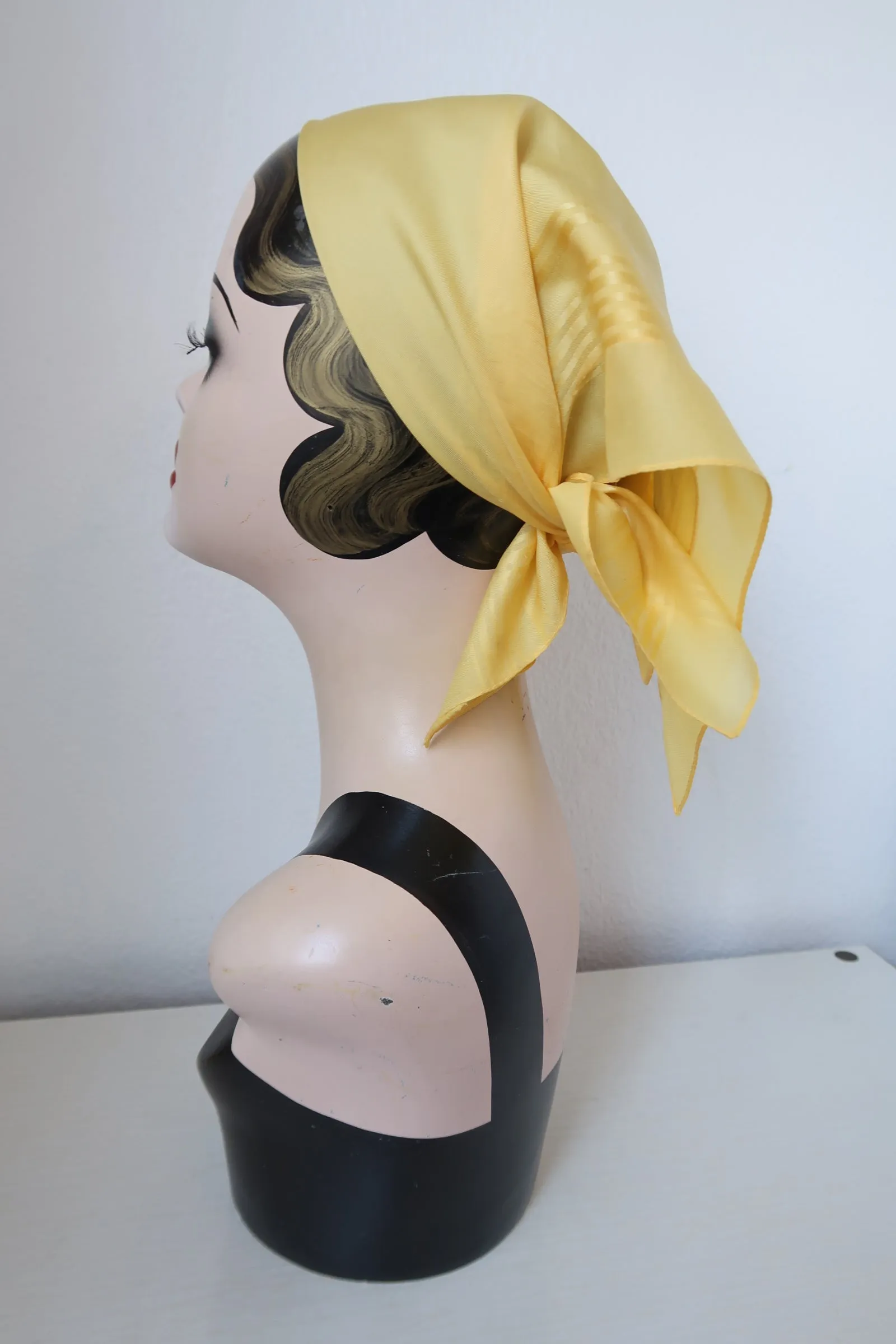 True Vintage Small Square Yellow Scarf