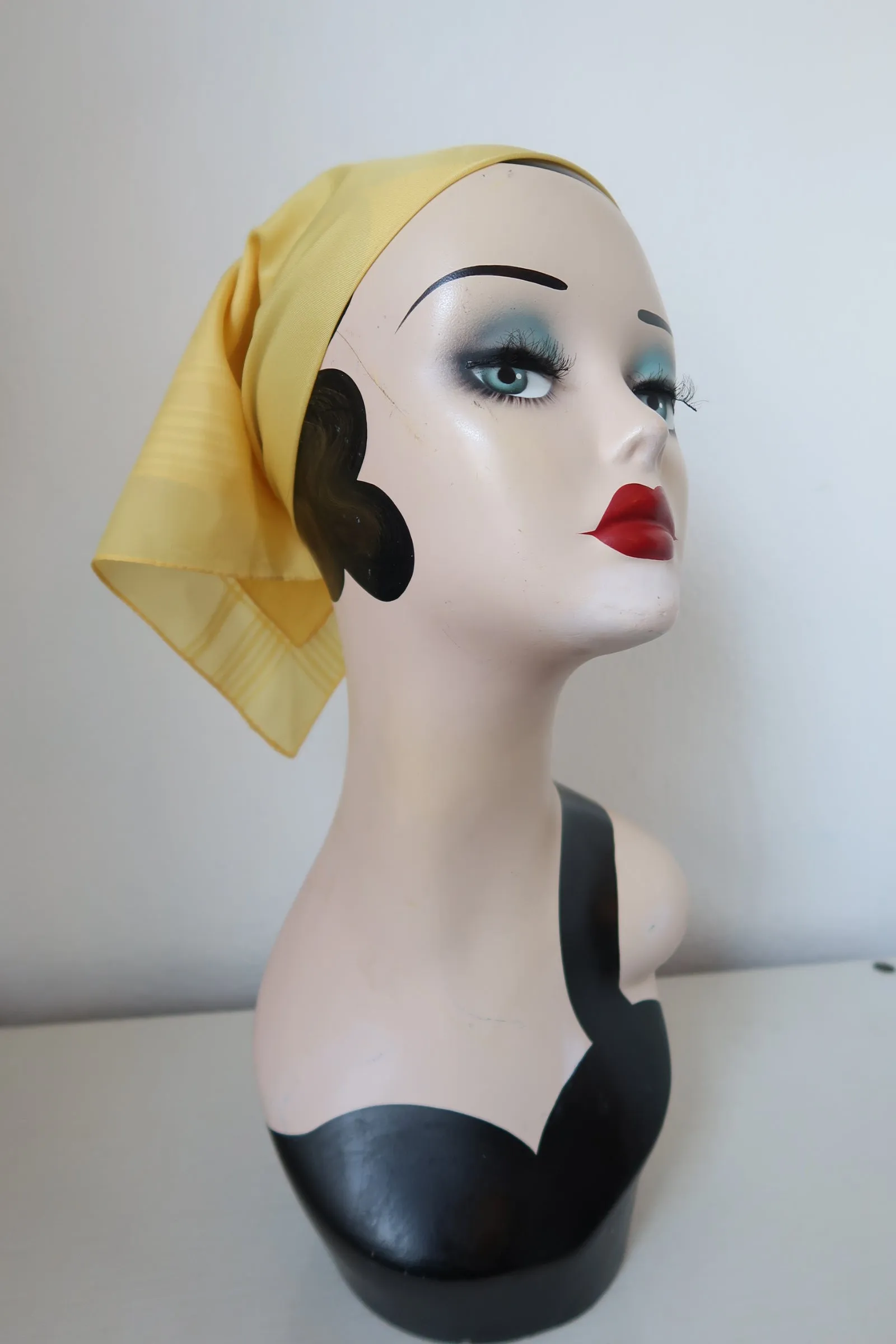 True Vintage Small Square Yellow Scarf