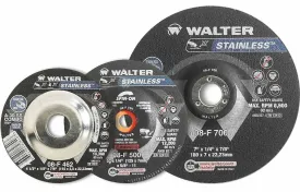Walter 08F502 5" x 1/8" Stainless Metal Spin-On Grinding Wheel